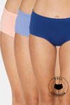 Zivame High Rise Full Coverage Hipster Panty (Pack of 3) - Multicolor — thumbnail 1
